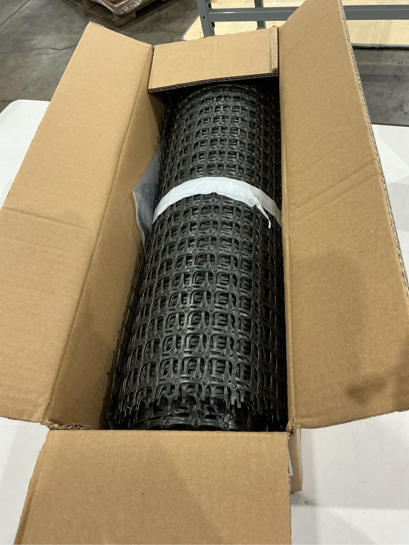 Condition photo showing Good Condition for heavy duty plastic fence roll 20" x 50' - 0.8x0.8 inch chicken wire mesh, reusable fencing for garden, rabbit/poultry protection, balcony & plant defense (black)