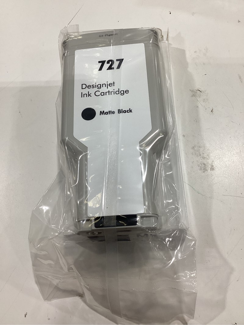 Condition photo showing New/Like New for 727 ink cartridge matte black (c1q12a) latest upgrade replacement for hp 727 ink cartridges mk, compatible with hp designjet t920 t930 t1530 t1500 t2500 t2530 printers mbk