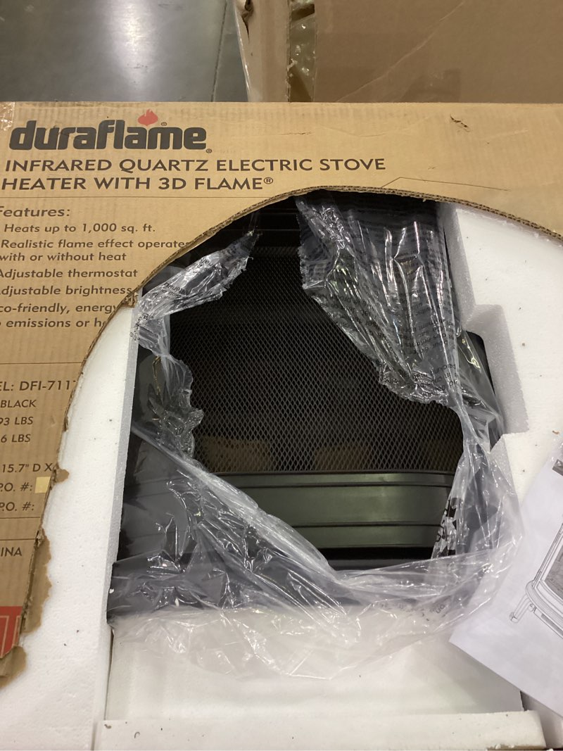 Condition photo showing New/Like New for duraflame® Infrared Quartz 3D Electric Fireplace Heater with Infragen Technology and Remote Control