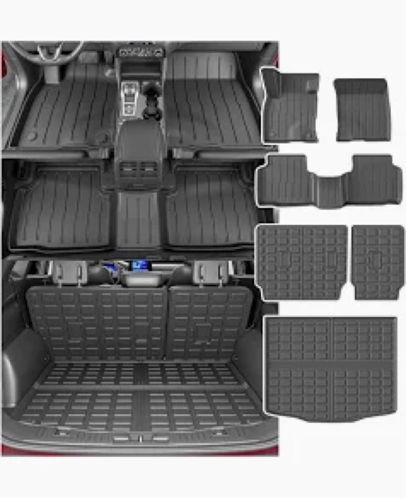 powoq Fuel Floor Mat Compatible with 2020-2025 Ford Escape Cargo Mat TPE All Weather Trunk Mat Liner