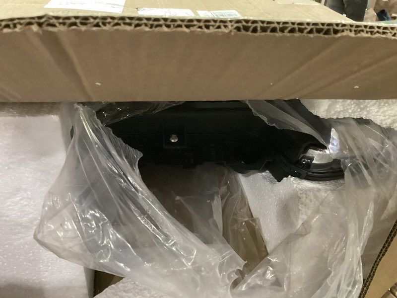 Condition photo showing As Is for headlights for 2017 2018 2019 ford f250 f350 f450 f550 super duty halogen headlight model oe replacement headlamp assembly clear lens chrome housing with amber reflector, driver side 1 driver side