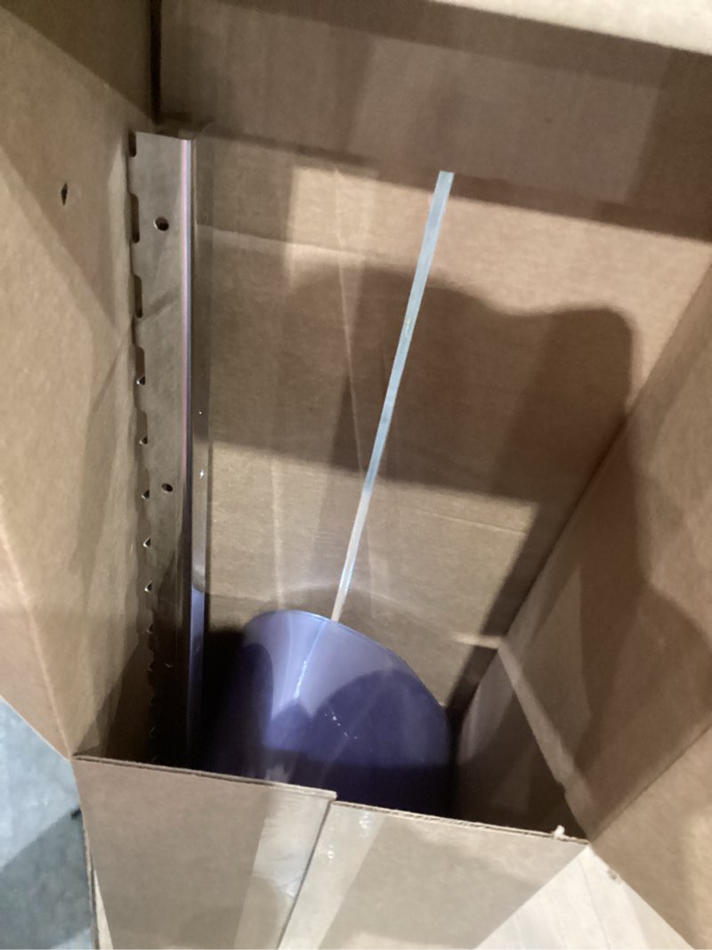 Condition photo showing As Is for VIZ-PRO 6PCS Strip Door Curtain, 84" Height X 36" Width, 0.08 Inch Thickness Standard Clear PVC Curtain Strip with 56% Overlap for 3' X 7' Doors 36"W x 84"L (Pack of 1)