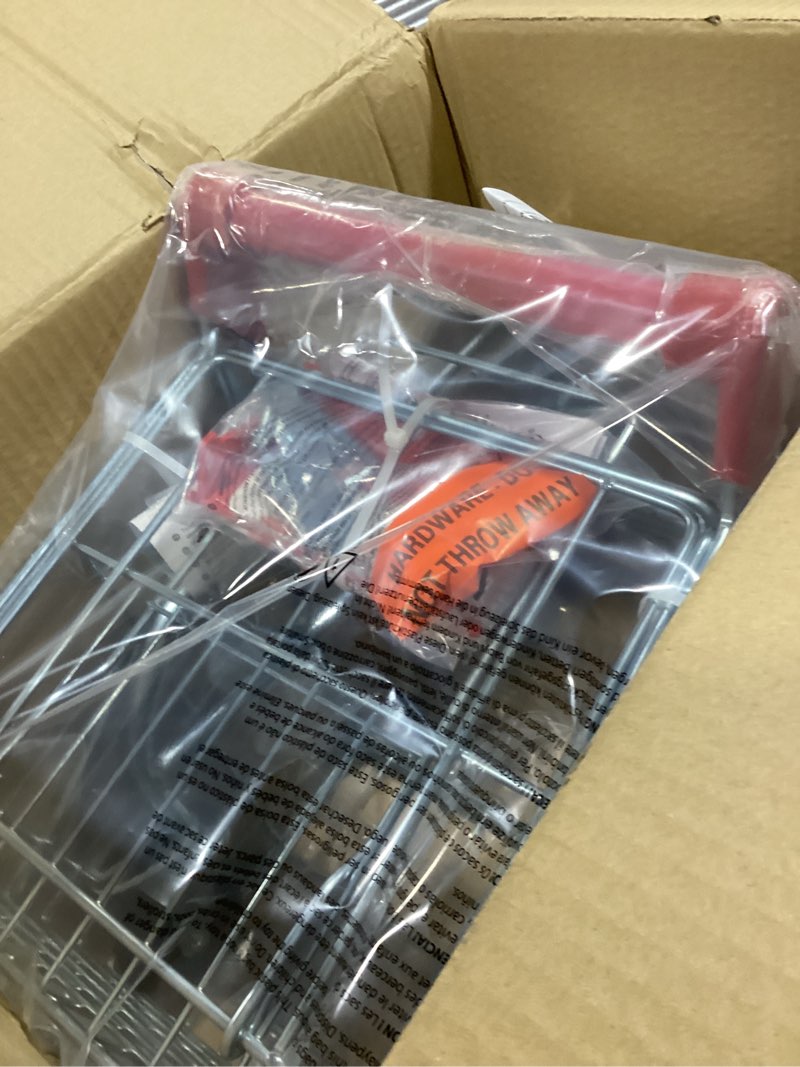 Condition photo showing As Is for Mini Supermarket Handcart, Shopping Cart Shopping Utility Cart Mode Desk Storage Toy Holder Desk Accessory, Color Random