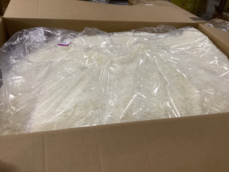 Condition photo showing Good Condition for Thick Area Rug 6x9 Cream White Fluffy Shag for Bedroom Living Room, Soft Plush Washable Thickened Non-Slip Fuzzy Furry Carpet, Modern Shaggy Large Rugs for Kids Nursery Boys Girls Dorm, Ivory A-cream White-thick 6' x 9' (Rectangular)