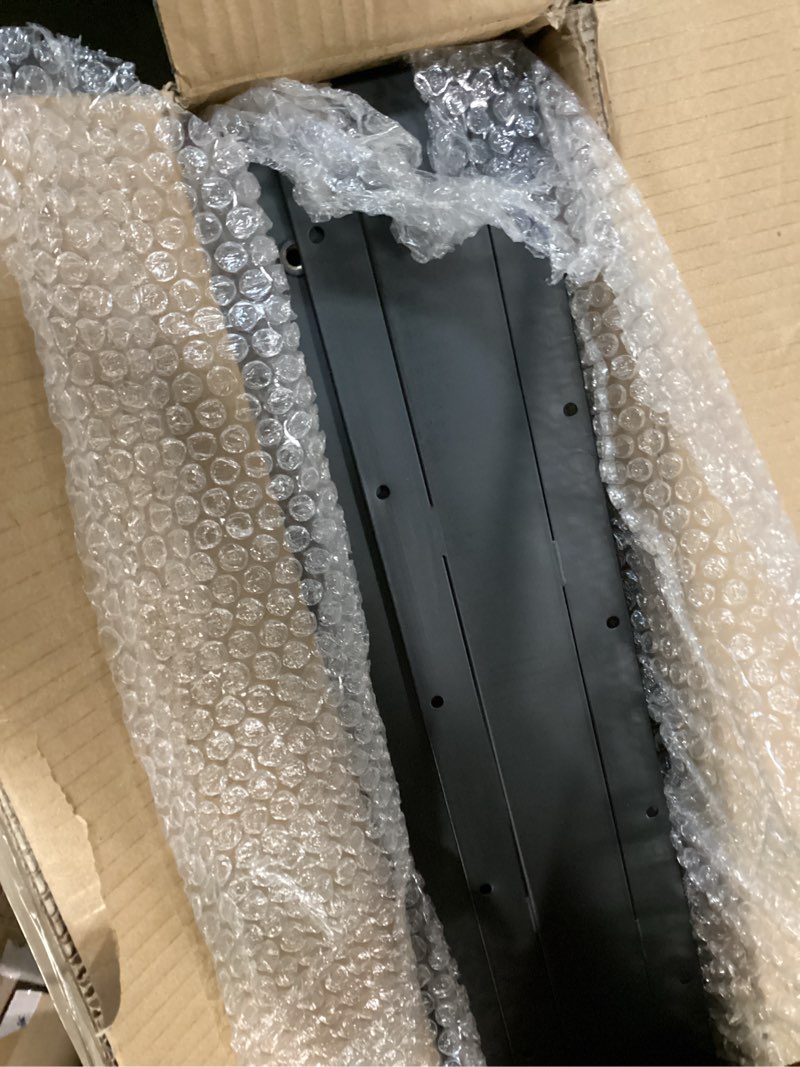 Condition photo showing Good Condition for Metal Table Legs 28 inch Height x 24 inch Wide with Adjustable Protector Feet, Industrial & Rustic Style Heavy Duty Metal Furniture Legs for Desk/Table, (Bear Up to 800lb), Black, Trapezoid Set of 2 H28" × W24" Trapezoid