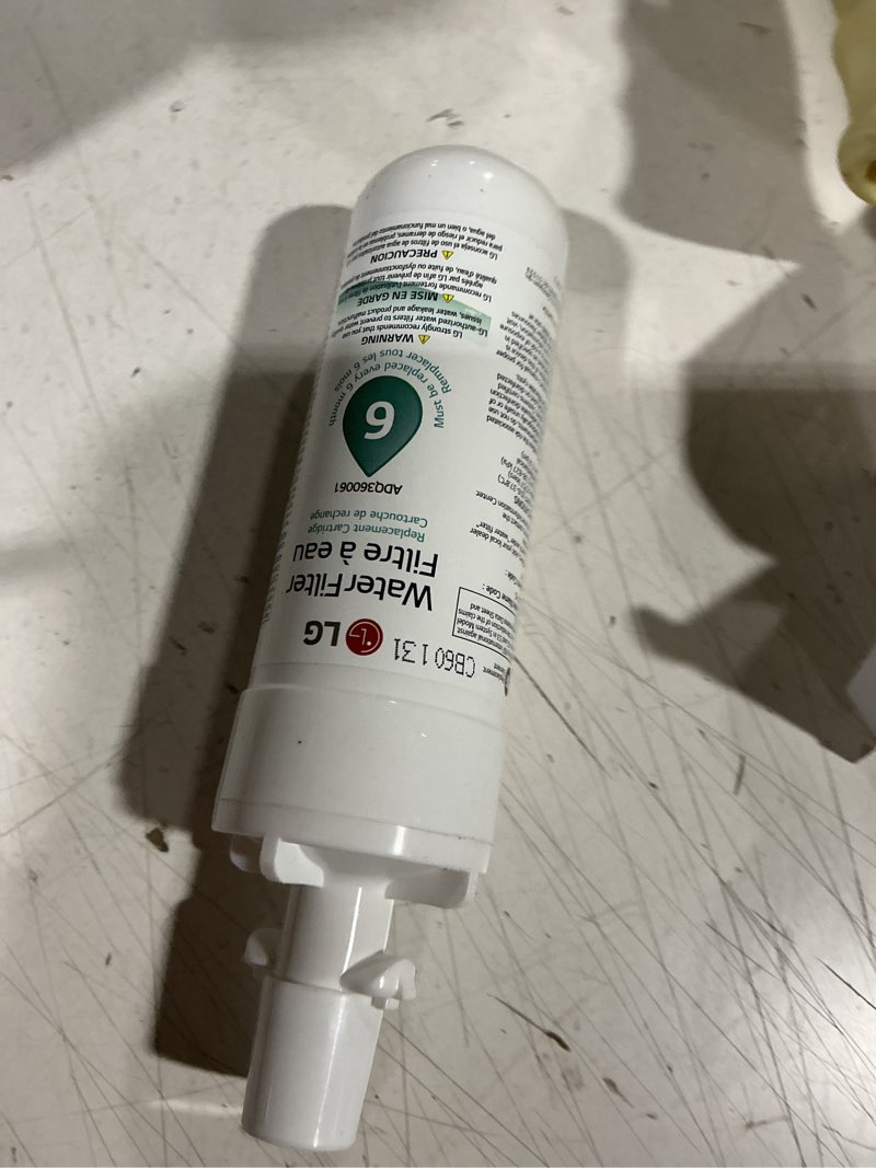 Condition photo showing As Is for lt700p refrigerator water filter replacement eliminates harmful chemicals with quick and easy
