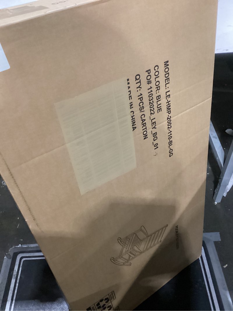 Condition photo showing New/Like New for *similar to stock photo* Taylor & Logan Morrison Rocking Chair with - All-Weather - Indoor/Outdoor Blue