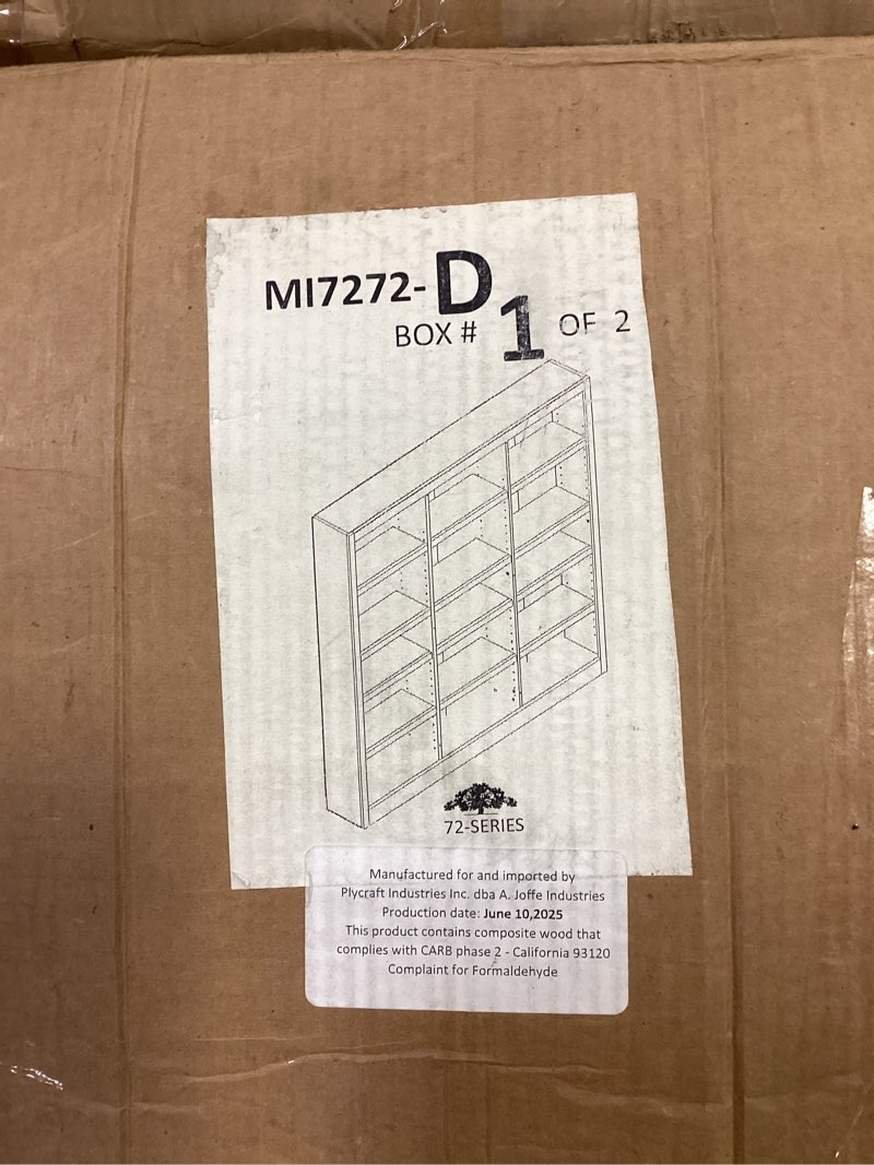 Incomplete 5 tier triple wide shelf unit