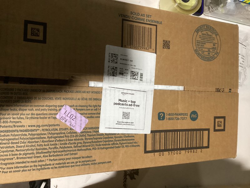 Condition photo showing New/Like New for Pampers Swaddlers Diapers, Size 5 (20-37 lbs), 132 Count, Absorbent, Keeps Baby Dry and Comfortable, Skin Safe Disposable Baby Diaper (Packaging May Vary) Size 5 132
