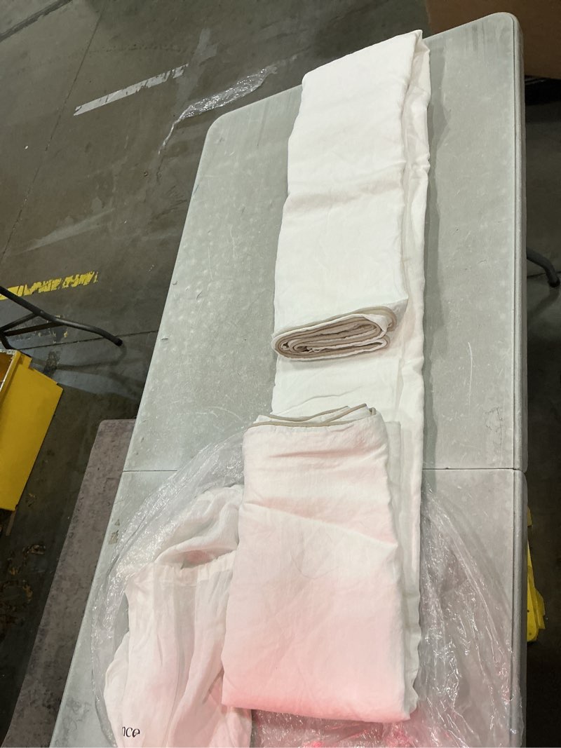 Condition photo showing Good Condition for european linen piped duvet cover king/cal king