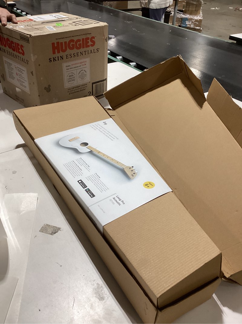 Condition photo showing New/Like New for Loog Pro Acoustic kids Guitar 3-strings Ages 6+ Learning App and Lessons Included White