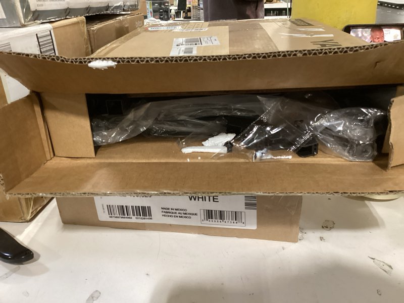 Condition photo showing Good Condition for yatiney recliner table with wheels, overbed table with charging station, over the bed desk with adjustable stand and storage, laptop desk for sofa, dormitory, rustic brown and black sf03ubr 43.3'' × 12.6'' × 35.4'' rustic brown + black