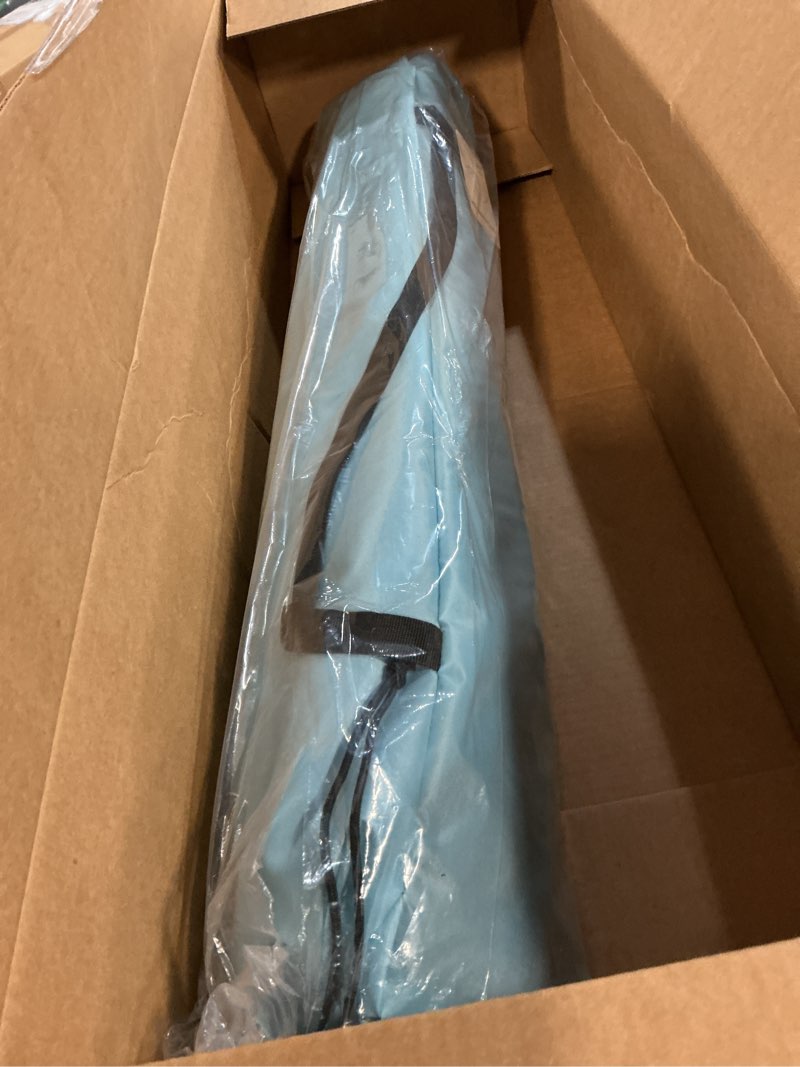 Condition photo showing Good Condition for whitefang deluxe pop up beach tent sun shade shelter for 3-4/5-6 person, uv protection, extendable floor with 3 ventilating windows plus carrying bag, stakes, and guy lines light blue x-large