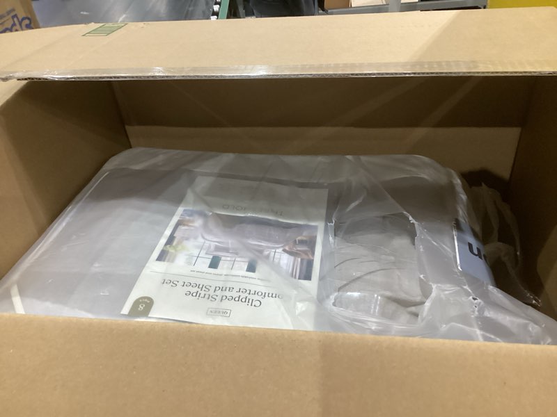 Condition photo showing Good Condition for Bedsure Comforter Set Queen Size - Cotton Fabric with Microfiber Inner Fill, Grey Stone Color Soft Bed Set for All Seasons, 3 Pieces, 1 Comforter (90" x 90") and 2 Pillow Cases (20" x 26") 09 - Grey Stone Color Queen