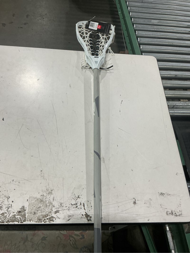 Condition photo showing New/Like New for stx lacrosse fortress 300 girls complete stick white/grey