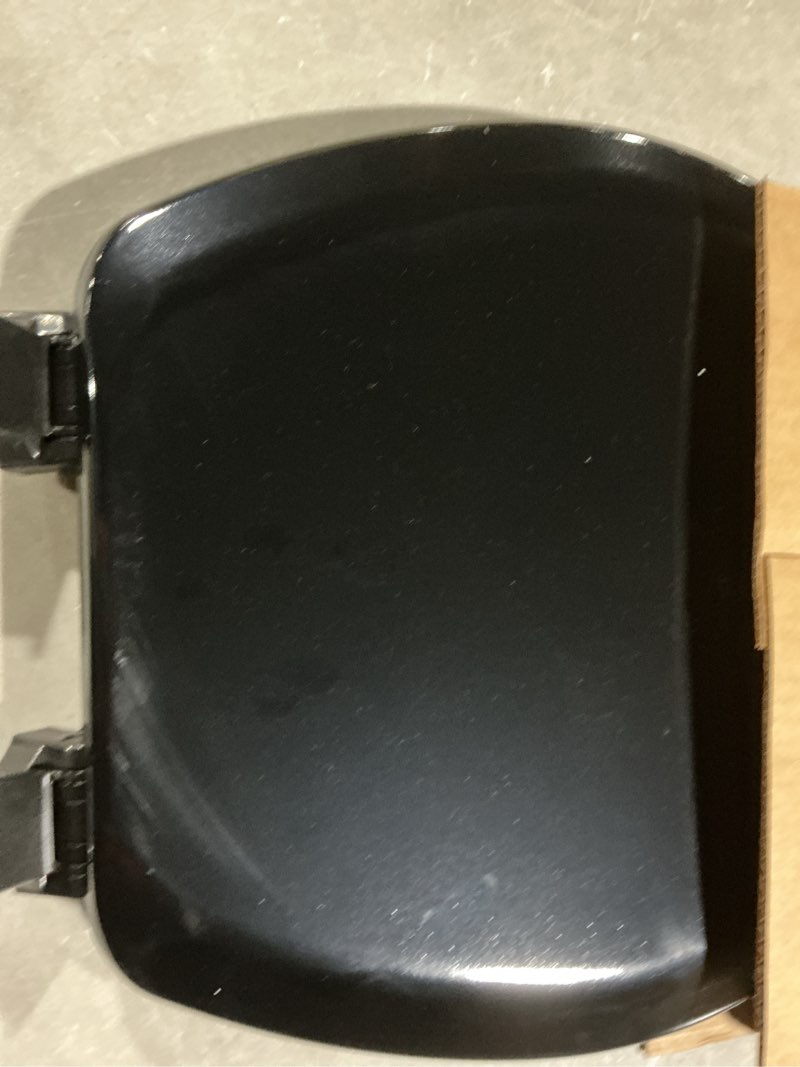 Condition photo showing As Is for Mayfair Cameron Black Toilet Seat, Non Slip Heavy Duty Wood, Easy Clean, Made in USA, Round Black Round