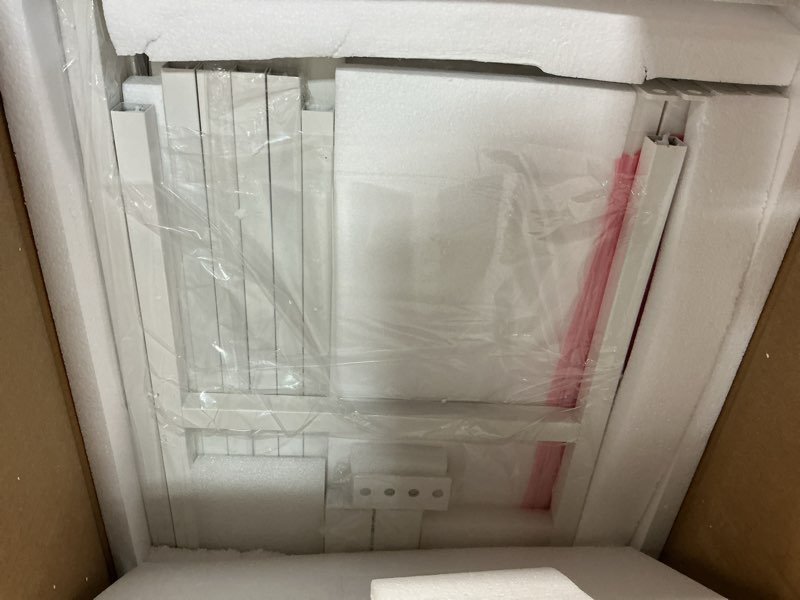 Condition photo showing Good Condition for TFK Twin Bed Frames with Headboard, Twin Size Bed Frame with Underbed Storage Space, Heavy Duty Sturdy Twin Metal Bed Frame, Easy Assembly, No Box Spring Needed, White White Twin