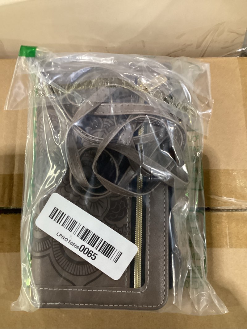 Condition photo showing As Is for asuwish phone case for samsung galaxy z fold 7 zipper wallet detachable magnetic cell cover with crossbody lanyard wrist strap mandala flower flip credit card holder zfold z7 g fold7 7z women men gray