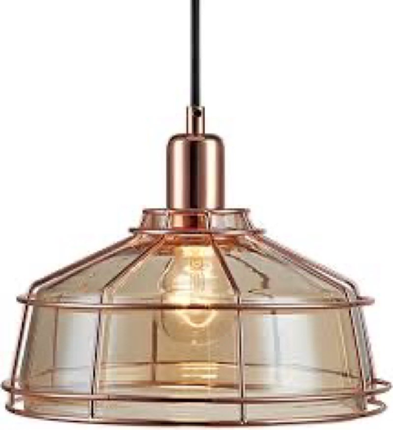 Versanora VN-L00034 Presenza Metal Mini Pendant Lamp with Cage-Rose Gold Finish |1-Light | Vintage S