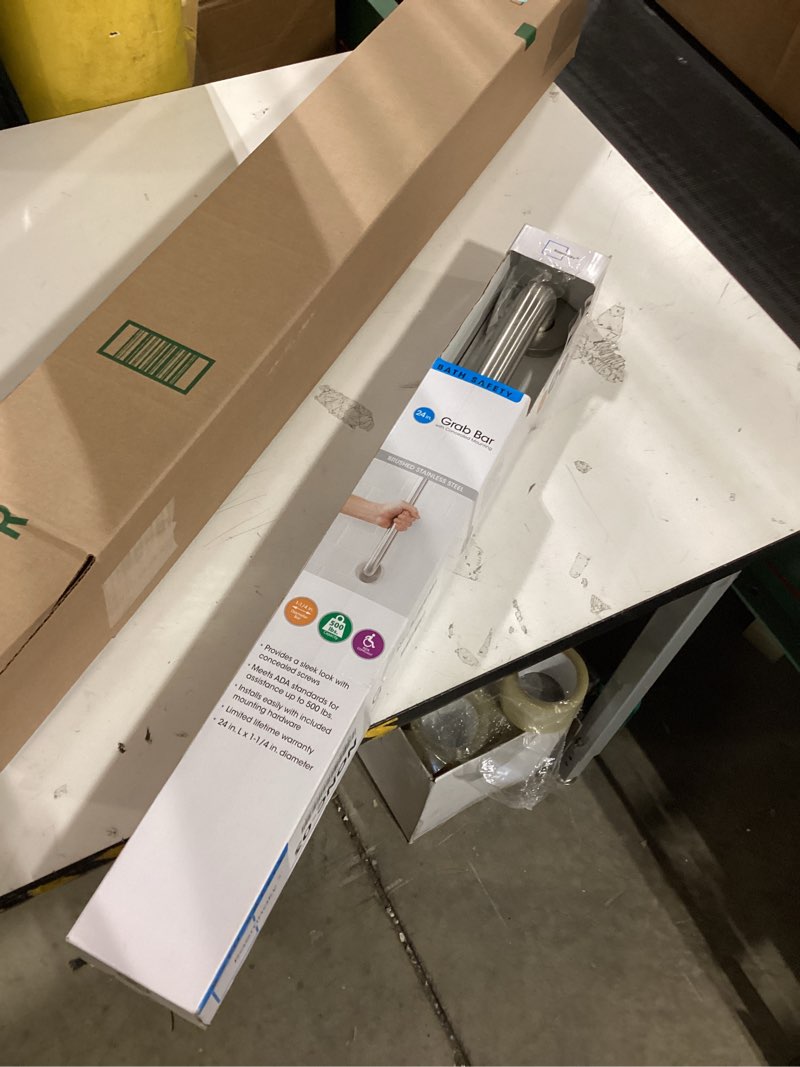 Condition photo showing As Is for Stainless Steel Bathroom Safety Shower Grab Bar, Anti Slip Bathtubs Grab Bars,Toilet Assist Saft Handle Handrail ADA Compliant 500lbs for Handicap Elderly Senior (Brushed, 24 inches) Brushed 24 inches