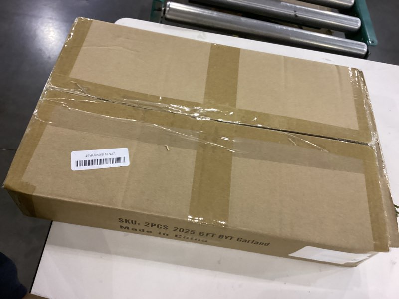 Condition photo showing New/Like New for SHareconn 2 Pack 6FT Artificial Christmas Cedar Garland Decoration, Realistic Faux Cypress Greenery Garland for Winter Mantle Table Stairs Railing Fireplace Holiday Indoor Outdoor Decor, 6 FT