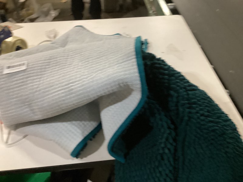 Condition photo showing Good Condition for Muddy Mat® Shown on TV–Super Absorbent Microfiber Dog Door Mat for Muddy Paws, Non-Slip Washable Pet Rug, Quick Dry Chenille Entryway Carpet, Machine Washable Indoor Outdoor mat–Atlantic Blue 59"x35" Atlantic Blue 35" x 60"