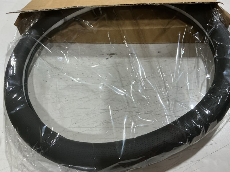 Condition photo showing Good Condition for microfiber leather universal 14.5-15 inch steering wheel cover,easy to install non-slip breathable steering wheel protector black black 14.5