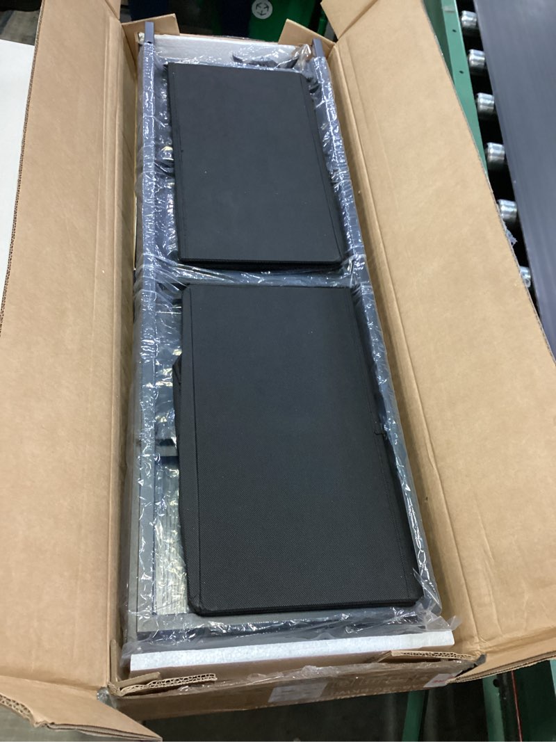 Condition photo showing New/Like New for DUMOS Nightstand with 4 Drawers Bedside Table with Removable Fabric Bins Sturdy Steel Frame Wood Top Organizer Furniture for Bedroom Closet Living Room,Black Wood Grain Black Wood Grain 11.82"D x 17.71"W x 37.4"H (4 Drawers)