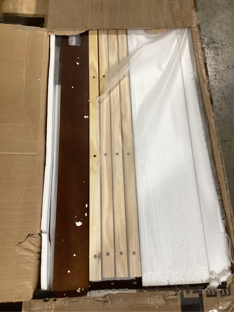 Condition photo showing Good Condition for songmics home queen bed frame with headboard, led lights & charging station, solid wood legs and sla