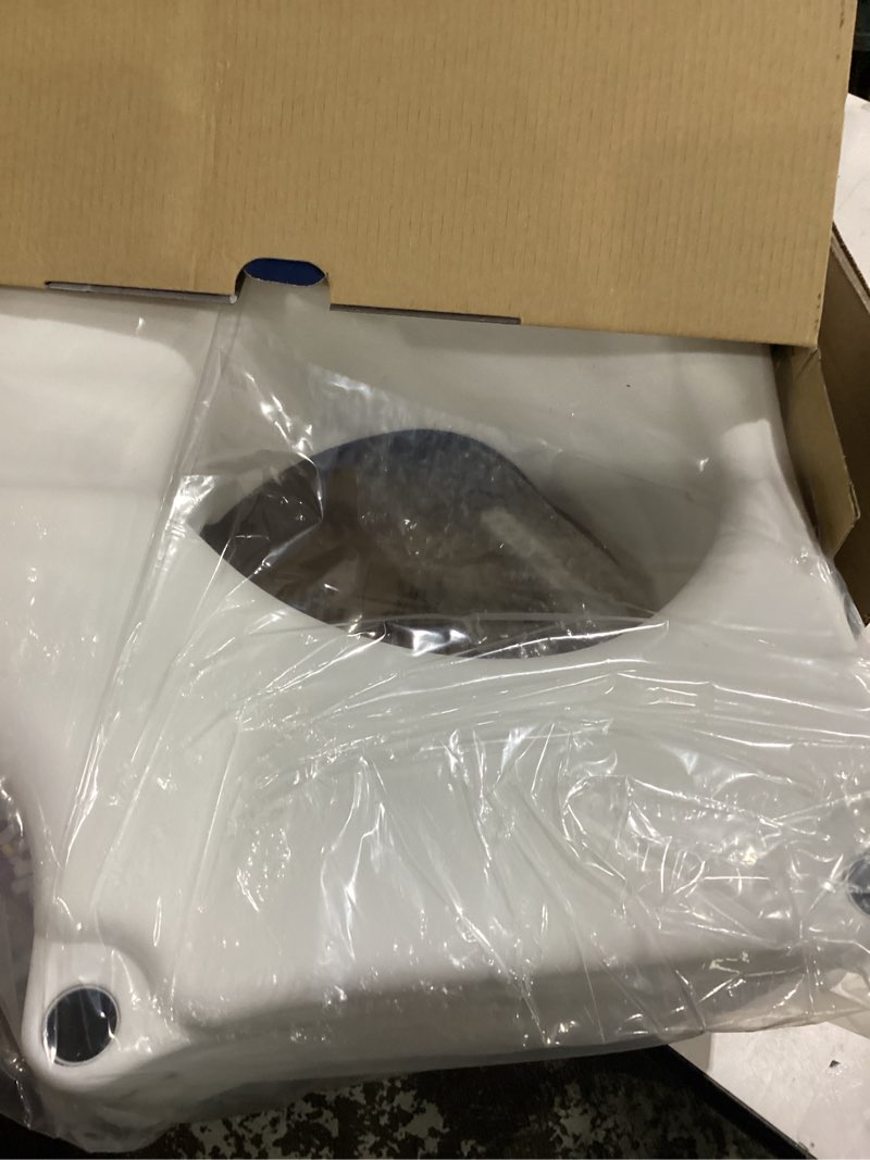 Condition photo showing New/Like New for bath safetyraised toilet seat product description: elev.toilet seat w/ remarms,rtl,1 ea