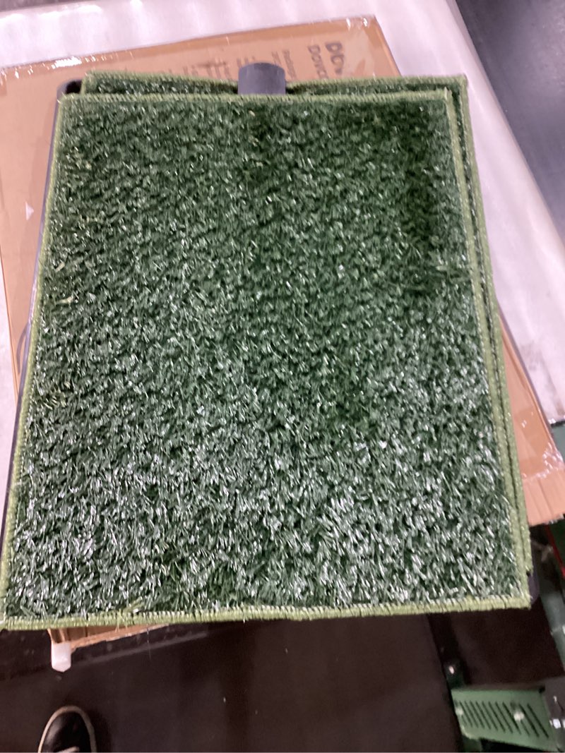 Condition photo showing New/Like New for Super Absorbent Dog Grass Pad with Tray, 4-Layer Guard to Stop Leakage/Stink/Mess for Puppy Health, Reusable Washable Pee Pads for Dogs, Potty Training Dog Litter Box for Indoor Outdoor, 20"*25"