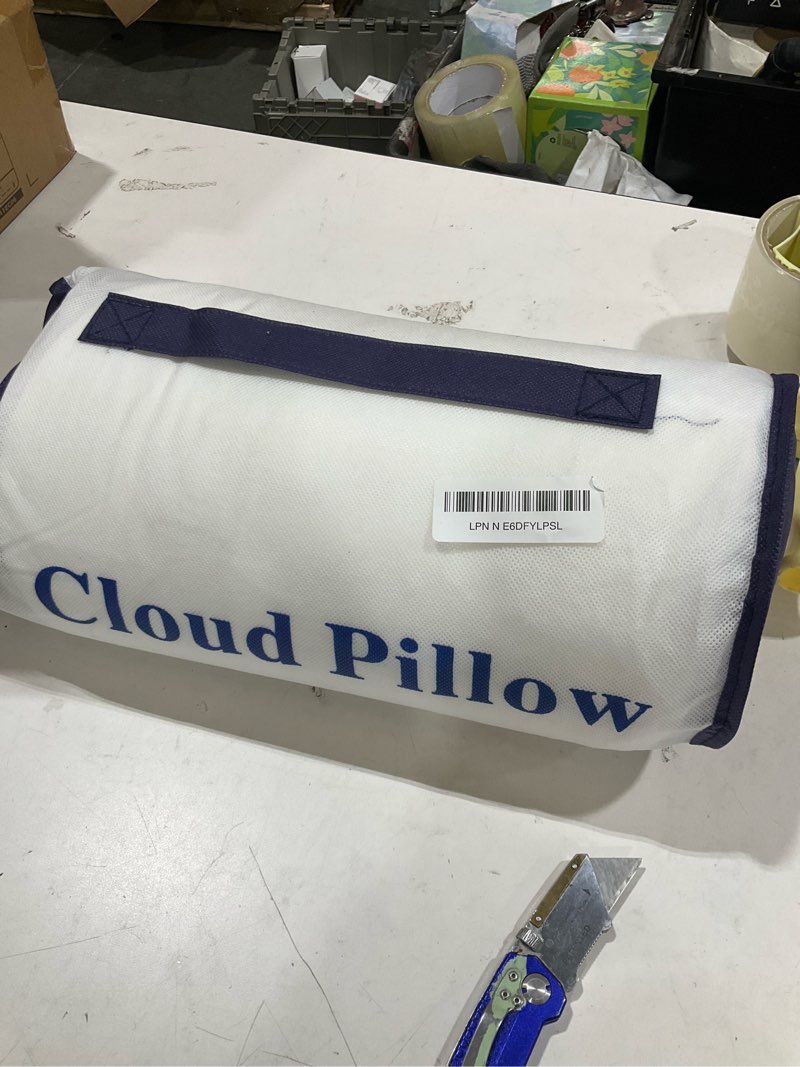 Condition photo showing Good Condition for cloud neck pillow for side sleepers, memory foam | ergonomic cloud-contour design with breathable cover and rounded side wings for side, back, and combination sleeping.