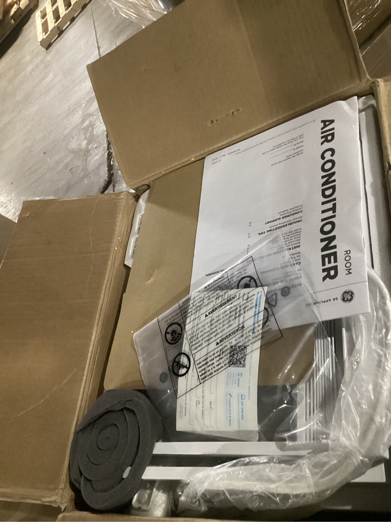 Condition photo showing Good Condition for ge window air conditioner unit, 5,000 btu for small rooms up to 150 sq ft. with manual adjustable fan and cooling settings, perfect for small bedroom or living room, easy install kit included, white new 5,000 btu mechanical controls white