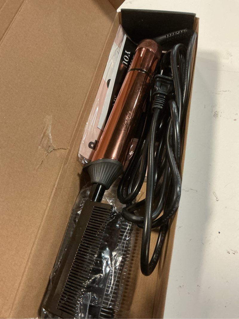 Condition photo showing Good Condition for lura nano titanium hot comb for wigs,250-500°f electric hot combs for black women hair,pressing combs for black hair,professional straightening comb(rose gold)