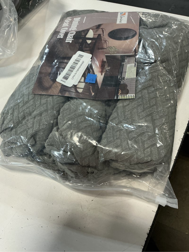 Condition photo showing Good Condition for genina waterproof seat covers for dining room chairs covers dining chair seat covers kitchen chair covers slipcovers (grey, 6 pcs) waterproof-grey 6 pcs