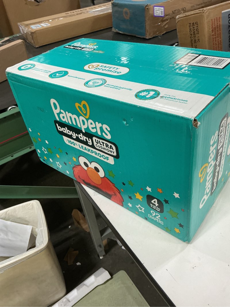 Condition photo showing New/Like New for Pampers Diapers - Baby Dry - Size 4, 92 Count, Absorbent Disposable Infant Diaper (Packaging May Vary) Size 4 92