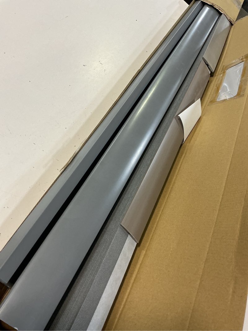 Condition photo showing As Is for allen + roth 39-in x 64-in gray blackout cordless cellular shade