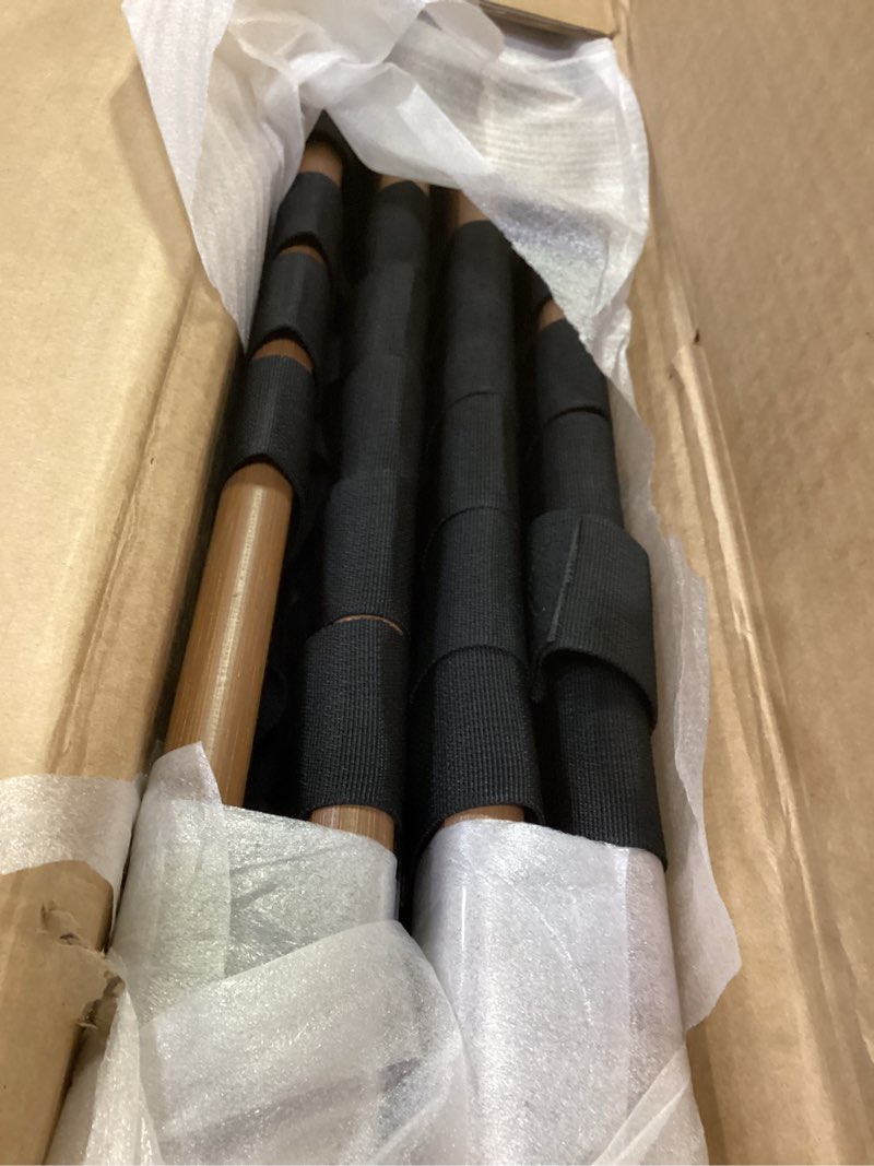 Condition photo showing Good Condition for Fully Assembled Walnut Luggage Racks Set of 2, Bamboo 26.77" Luggage Rack Stand for Guest Room, 5 Nylon Straps, Foldable Suitcase Stand with Storage Shelf for Bedroom Hotel, Holds up to 165 Lbs Walnut -2pack