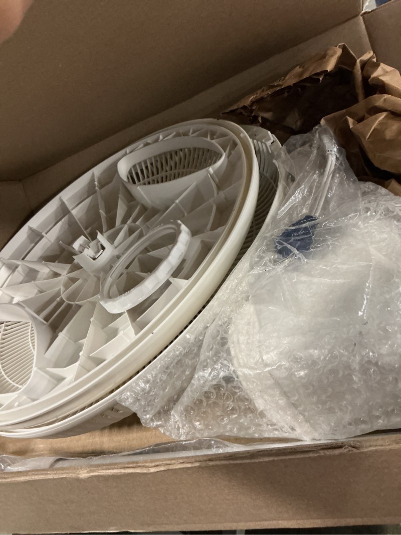 Condition photo showing As Is for Lasko 2520 Oscillating Stand Fan,White 16 Inch