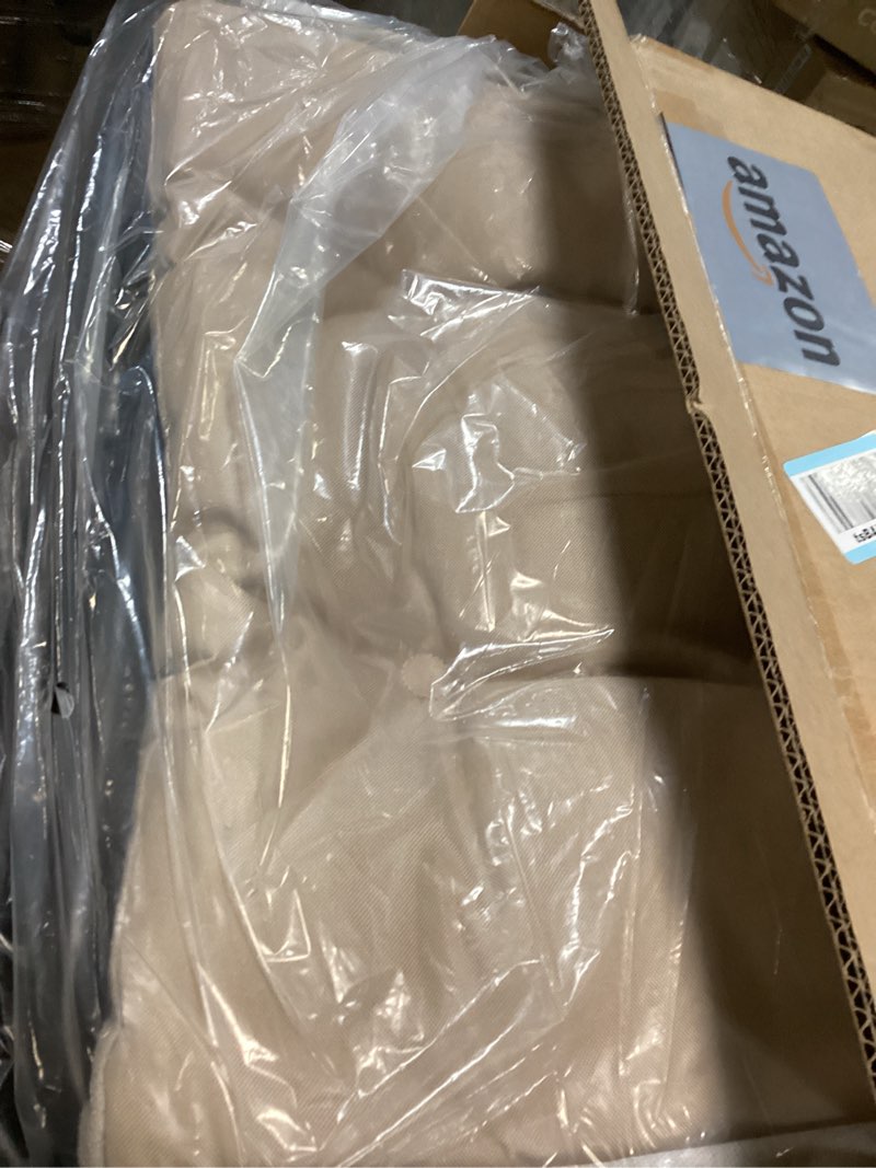 Condition photo showing Good Condition for HollyHOME 15"(H) Folding Footrest Stool, Upholstered Small Foldable Ottoman, Accent Padded Sofa Foot Stool for Lazy Chair, Metal Frame Portable Foot Rest Ottoman for Home, Living Room, Bedroom, Grey