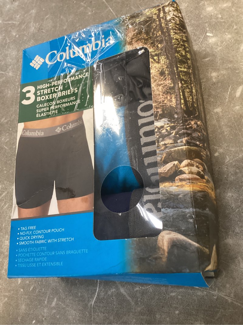 COLUMBIA 3-Pack High-Performance Stretch Boxer Briefs Men's Size L Multi Color