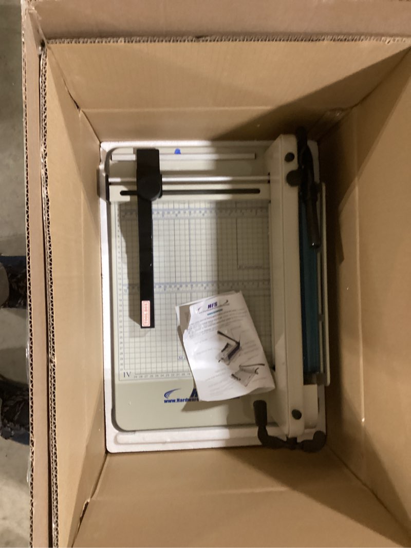 Condition photo showing Good Condition for HFS(R) Heavy Duty Guillotine Paper Cutter 400 Sheet Capacity | Solid Steel Construction (A4-12'' Paper Cutter)