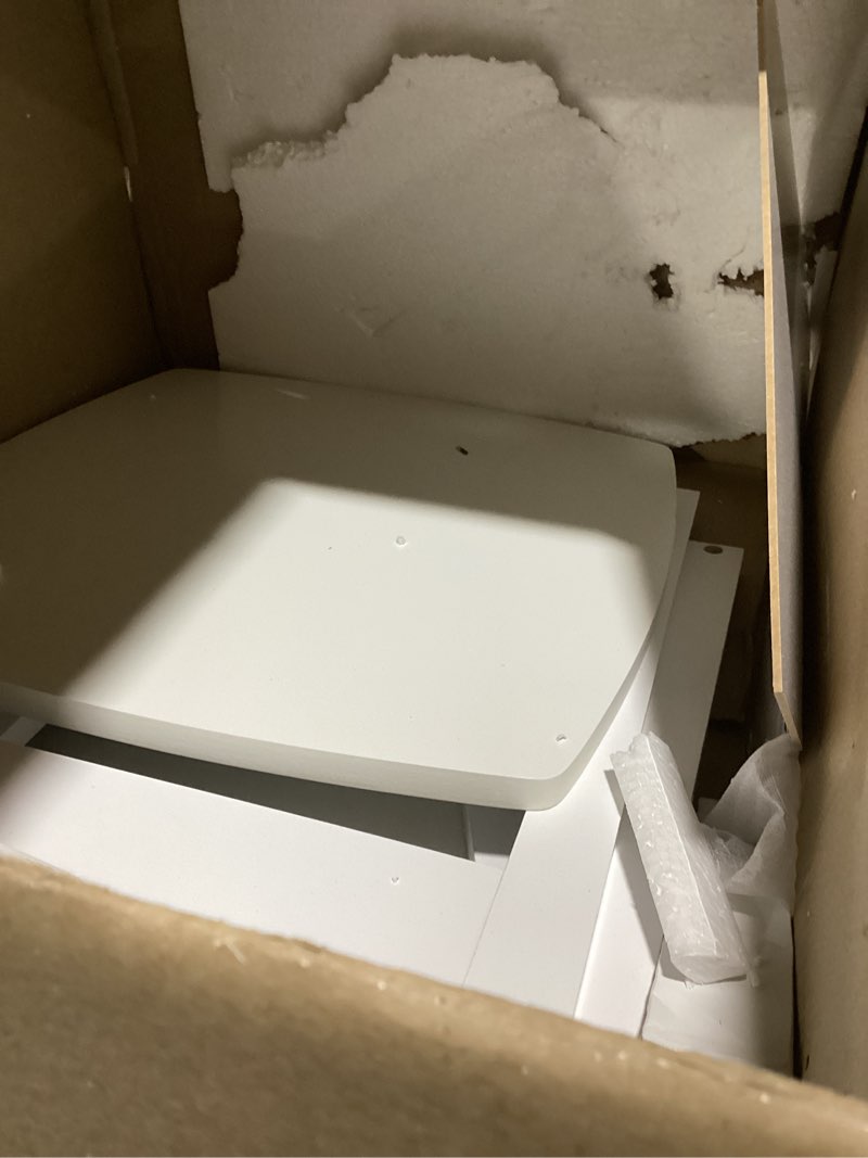 Condition photo showing As Is for Winsome Wood Claire Accent Table, White