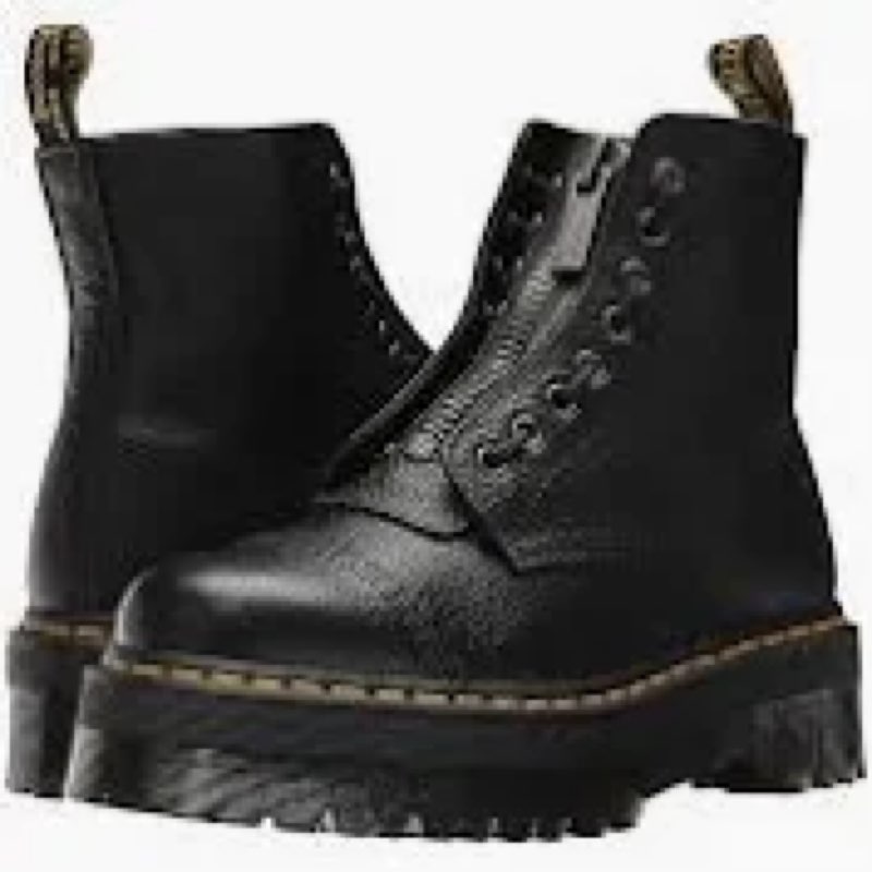 Dr. Martens Sinclair Milled Nappa Leather Platform Boots Women's Shoes Size US-9 Women’s 