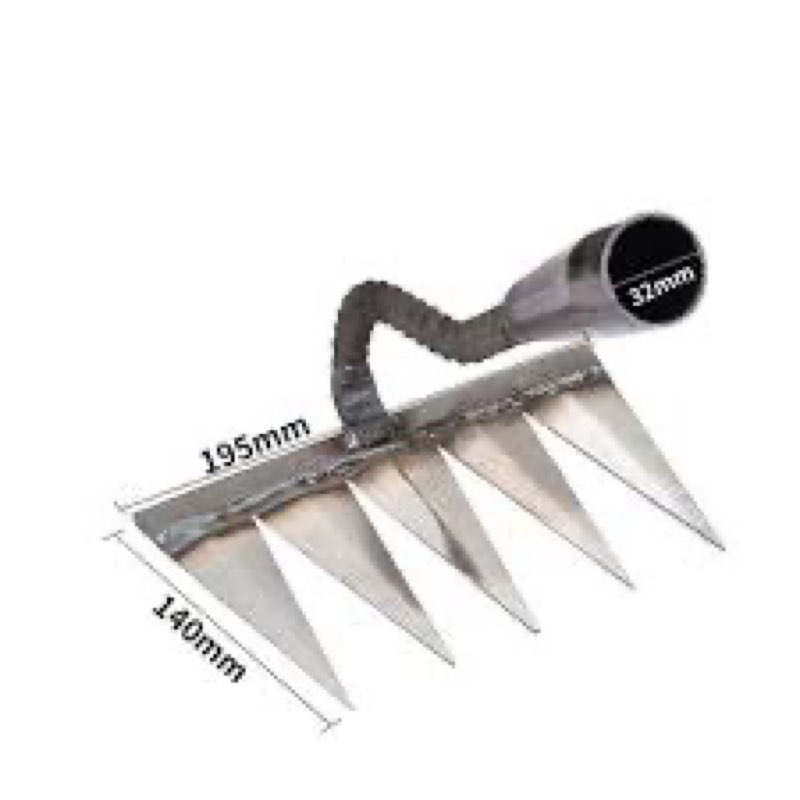 iron rake 2.0 - upgraded iron weeding rake for gardening and weeding, heavy duty carbon steel rakes 