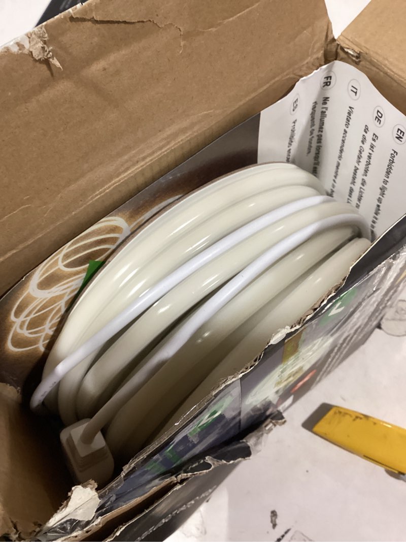 Condition photo showing Good Condition for AC 110V COB LED Strip Lights Outdoor Waterproof 65.6ft, 4000K Natural White Super Bright 200W CRI 90+ LED Rope Light, IP65 Flexible Cuttable, for Bedroom Garden Commercial House Natural White 4000K