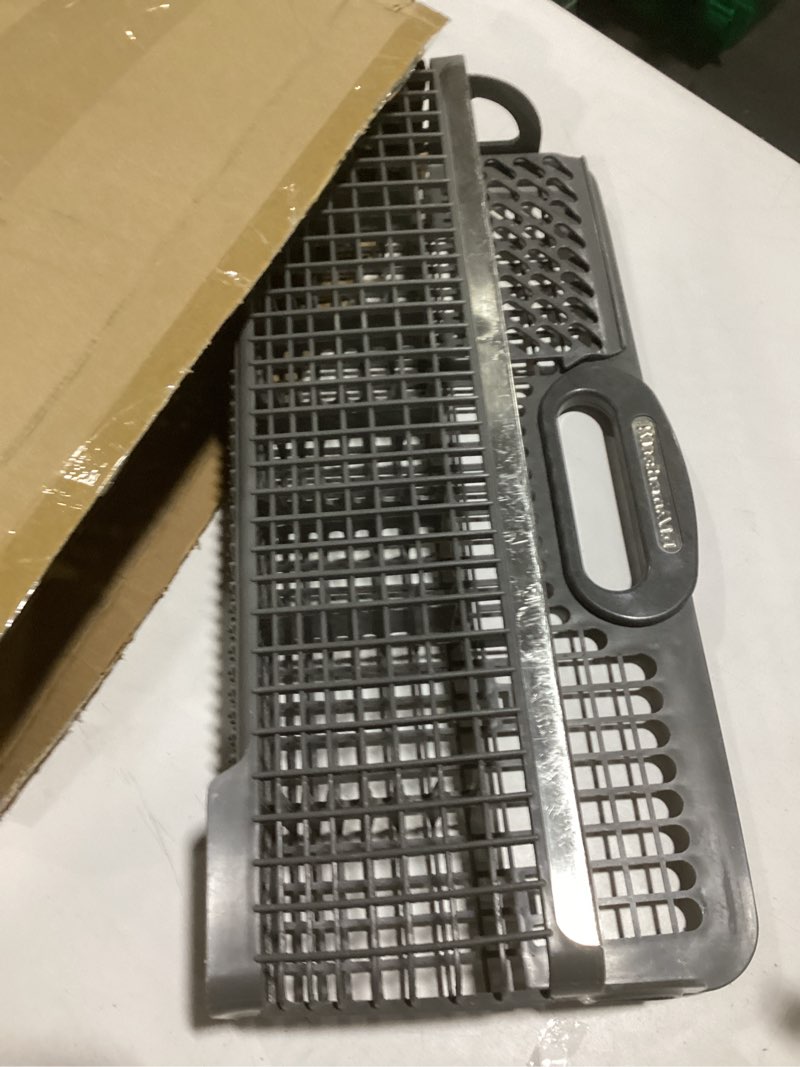 Condition photo showing Good Condition for ami parts 8531233 wp8562043 universal dishwasher silverware basket replacement fit for whirlpool kitchenaid dishwasher utensil rack basket, replaces 8531233,8562043, wp8531233vp