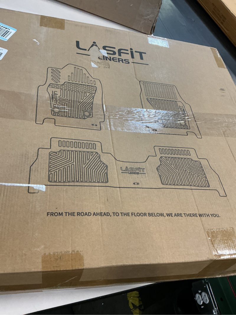 LASFIT LINERS Floor Mats for Ford Ranger 2025 2024 SuperCrew Cab All Weather Truck Protector TPE Carpeted Floor Liners, Front and Rear Row, 3pc Black 7) Ranger| 24-25 | 2Rows