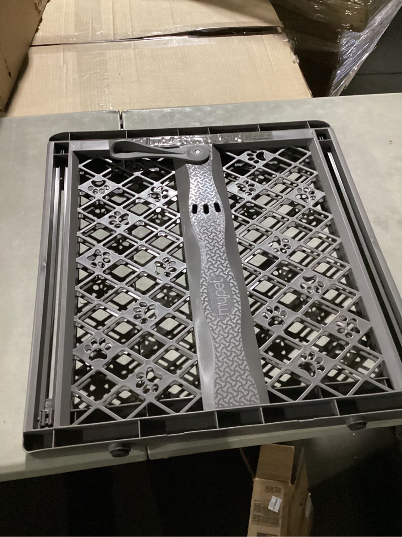 Condition photo showing Good Condition for MYPET North States Paws Portable Pet Gate: 26-40" Wide. Pressure Mount. No Tools Needed. Made in USA, 23" Tall, Expandable, Durable Dog Gates for Doorways, Fieldstone Gray
