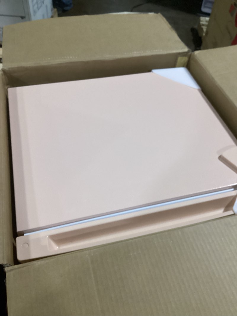 Condition photo showing Good Condition for Frigidaire Retro Compact Fridge with Chiller, 3.2 cu ft Countertop Fridge with Built-In Bottle Opener, Compact Refrigerator for Office, Bedroom, Dorm Room or Cabin - 16.5" D x 19" W x 31" H (Coral) Pink